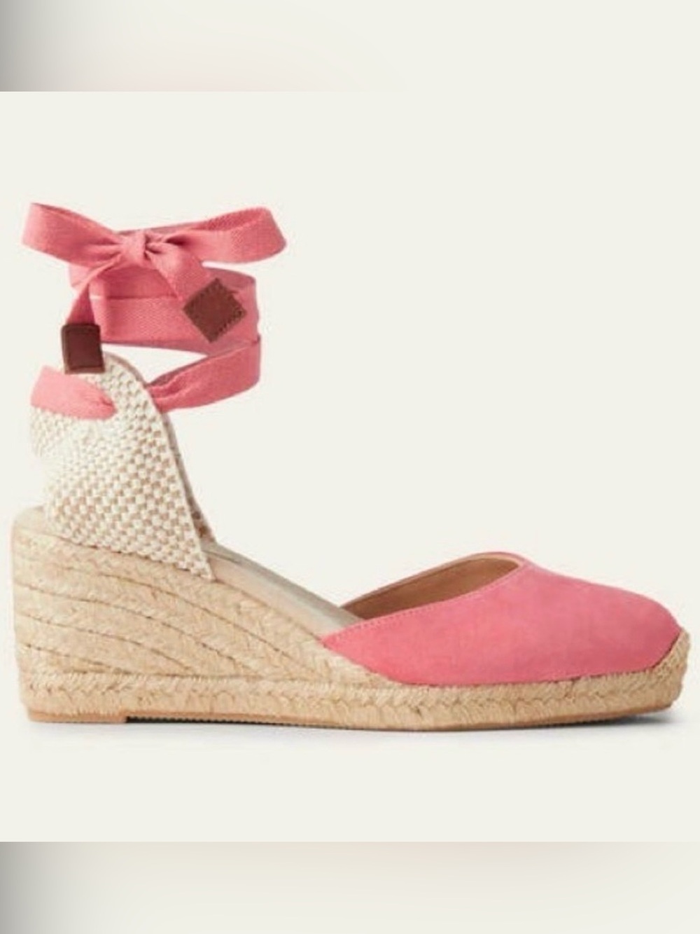 Biden Women's Pink Espadrille Cassie Espadrille Wedge Shoes
